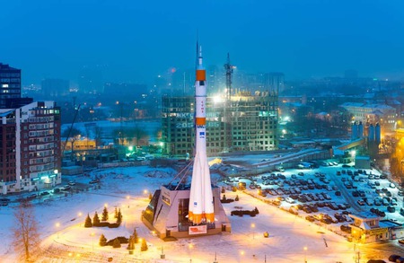 Памятный комплекс ракеты-носителя "Союз"